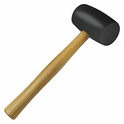 KRAFT TOOL DC809 Black Rubber Mallet 28 Oz