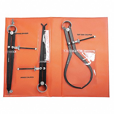 GROZ 1493 Inside/Outside Caliper Divider Set 3pcs.