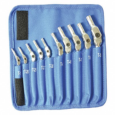 BONDHUS 22 Torx HexPro Wrench Chrome T15-T55 10 pcs