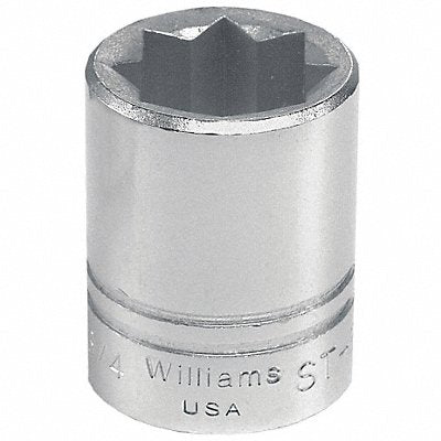 WILLIAMS ST840 Standard Socket 1/2 D 8Pt 1-1/4
