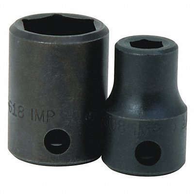 WILLIAMS 4612 Standard Impact Socket 1/2 D 6Pt 3/8