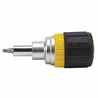 KLEIN TOOLS 32594 Stubby Screwdriver Square Recess 6-In-1