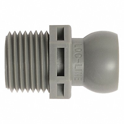 LOC-LINE 59865G NPT Connector Grey 1/2 PK50
