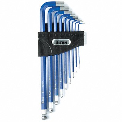 TITAN 12714 Hex Key Set Metric Non Slip 9 pcs.