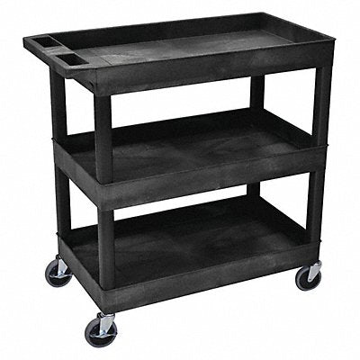LUXOR EC111B High Capacity (3) Tub Shelves Cart