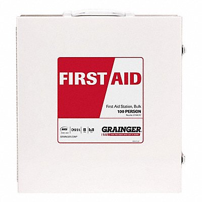 GRAINGER 59394021 First Aid Kit + Housing 528pcs 16x5 1/8 WHT