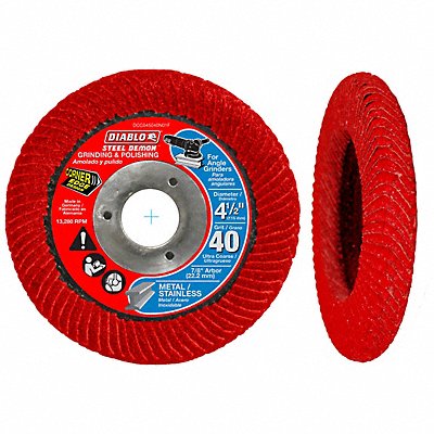 DIABLO DCC045040N01F Grinding/Polishing Flap Disc 4.5 40G