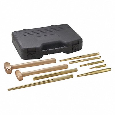 OTC 4629 Master Brass Hammer and Punch Set 9pcs.