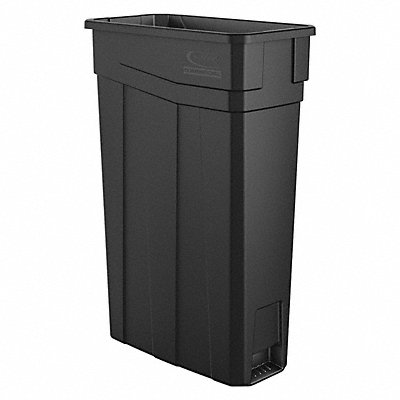 SUNCAST COMMERCIAL TCN2030BK Slim Garbage Can Plastic 23 gal Black