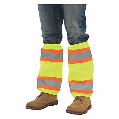 ERB SAFETY 61586 Leg Gaiters Contrasting Trim Hi-Viz Lime