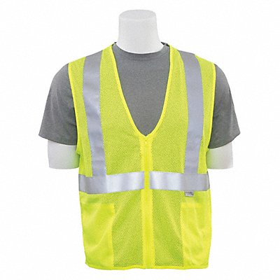 ERB SAFETY 14627 Safety Vest Hi-Viz Reflective Lime XL