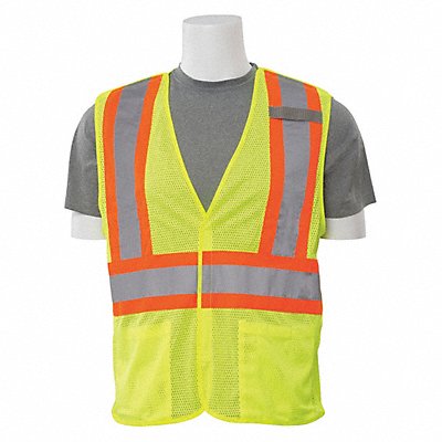 ERB SAFETY 61851 Vest Break-Away Hi-Viz Lime 5XL