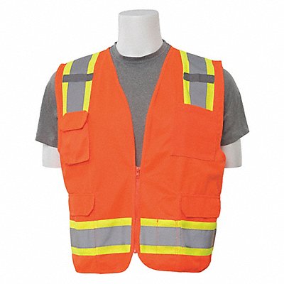ERB SAFETY 62162 Safety Vest ANSI Hi-Viz Orange 3XL