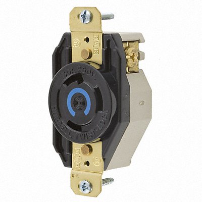 HUBBELL HBL2620 Lck Recept 30 A Black Nylon L6-30R 1Gng