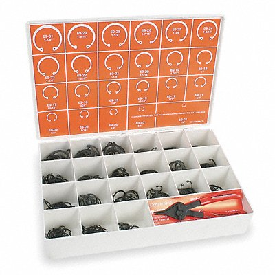 ITW BEE LEITZKE WWGDISPHO395 Int Retain Ring Asst 395 Pc 23 Szs