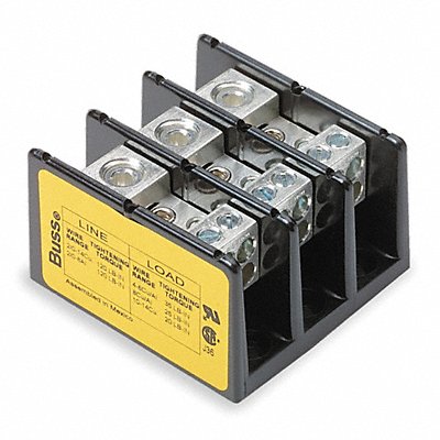 BUSSMANN 162203 Mintr Distr Block Al/Cu 600V AC/DC