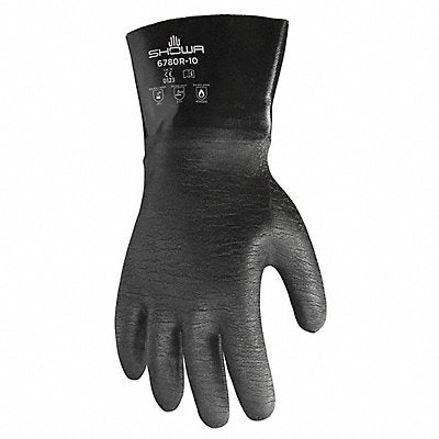 SHOWA 6780R H0560 Chemical Resistant Gloves Black Sz 10 PR