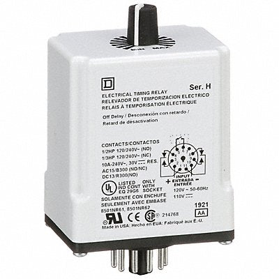 SCHNEIDER 9050JCK25V20 Single Function Time Delay Relay 120VDC 11Pins
