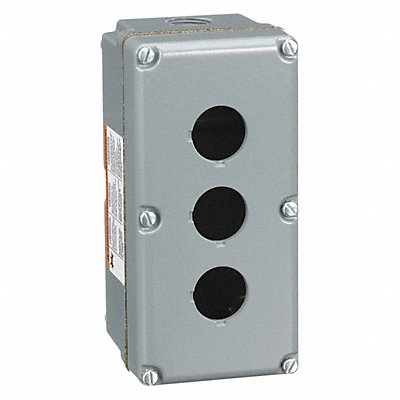 SCHNEIDER ELECTRIC 9001KY3 Push Button Enclosure 30mm 3Holes Alum