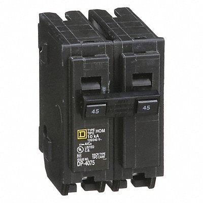 SQUARE D HOM245 Circuit Breaker 45A Plug In 120/240V 2P