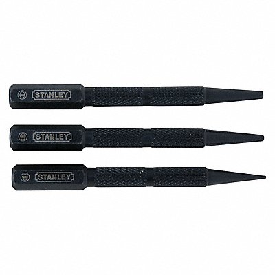STANLEY 58230 Nail Set Knurled 3 Pc