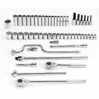 PROTO J54218 Socket Wrench Set Metric 1/2 Dr 54 pc