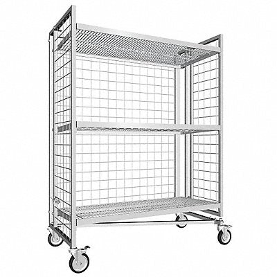 GRAINGER NTM48GHR Nesting Wire Cart 21 in W 45-1/2 in L