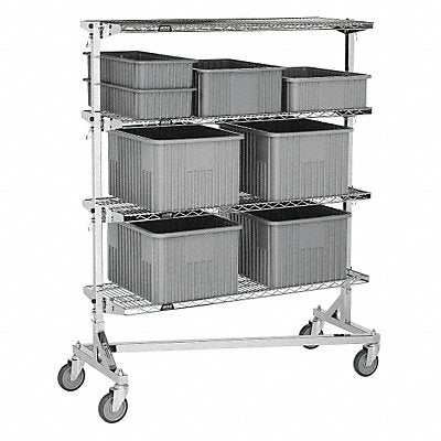 GRAINGER NT2460 Nesting Wire Cart 24 in W 60 in L