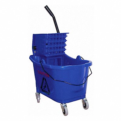 GRAINGER 5CJH6 D8082 Mop Bucket and Wringer Blue 8 3/4 gal