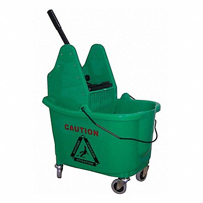 GRAINGER 5CJK3 D8085 Mop Bucket and Wringer Green 8 3/4 gal