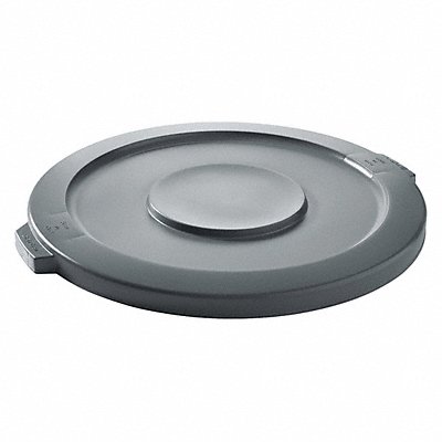 GRAINGER 5DMX3 D5922 Garbage Can Top Flat Snap-On Closure Grey