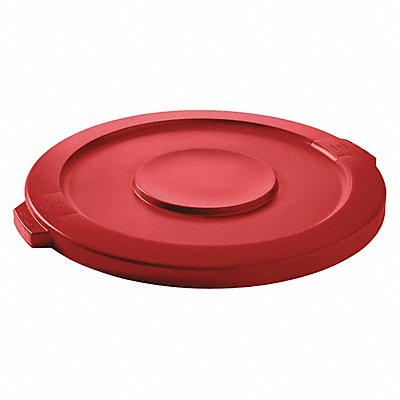 GRAINGER 5DMX4 D5922 Garbage Can Top Flat Snap-On Closure Red