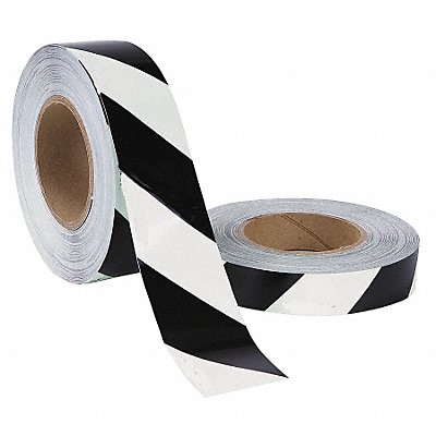 GRAINGER GRAN2998 Floor Tape Black/White 1 inx100 ft Roll