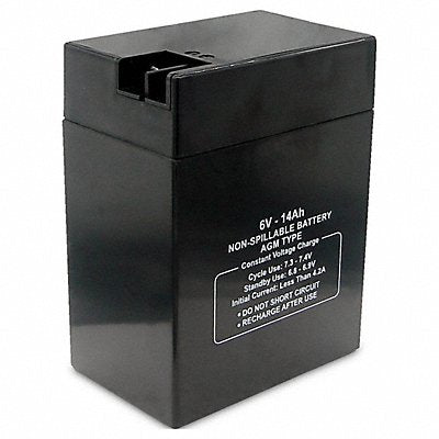 GRAINGER 5EFF7 Battery 6VDC 14Ah Polarized Faston