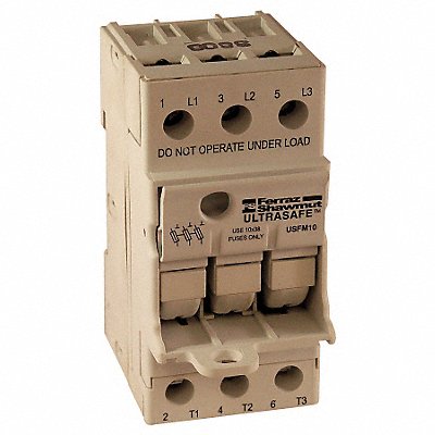 MERSEN USFM10 Fuse Block 0 to 30A Midget 3 Pole