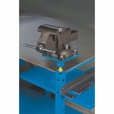 MILLER ELECTRIC 300611 Vise and Vise Mount 7 in W 14 in D