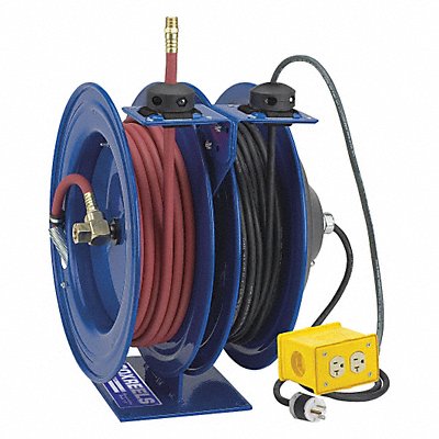 COXREELS CL3505012B Dual Hose Reel Spring 3/8 in MNPT 50 ft