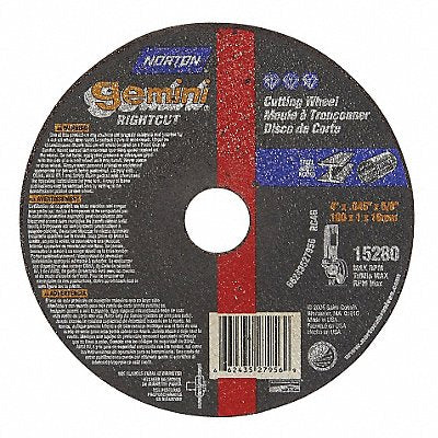 NORTON 66243527956 Cut Off Wheel 5/8 Connect. Gemini RightCut