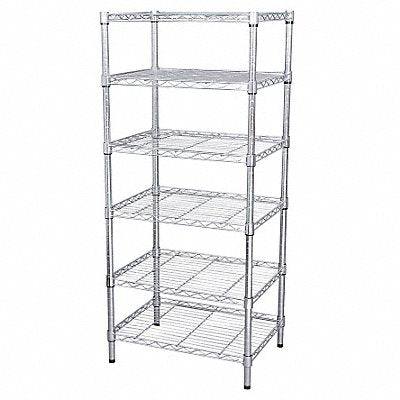 GRAINGER 5GPK0 Wire Shelving Unit Cap 300 lb 18inx74inx48in