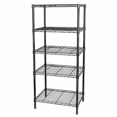 GRAINGER 5GPL3 Wire Shelving Unit Cap 300 lb 18inx74inx48in
