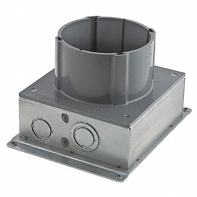 HUBBELL WIRING DEVICE-KELLEMS S1SFB Floor Box PVC and Steel 175.7 cu in.
