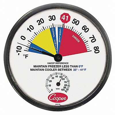 COOPER ATKINS 2121598 Freezer and Cooler Analog Hygrometer