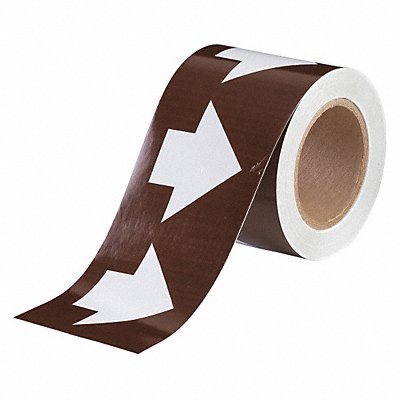 BRADY 109930 D3614 Pipe Marking Tape Brwn 4in W 90ft Roll L