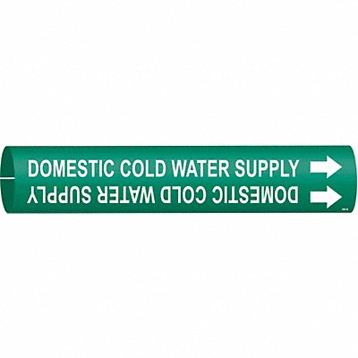 BRADY 4050B Pipe Marker Domestic Cold Water Supply