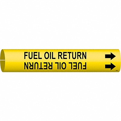 BRADY 4064A Pipe Marker Fuel Oil Rtn 13/16in H 4/5in W