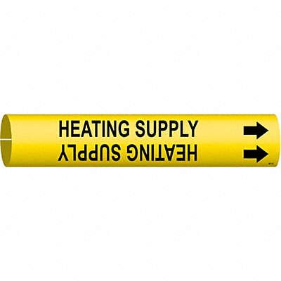 BRADY 4071B Pipe Marker Heating Supply 7/8in H 7/8in W