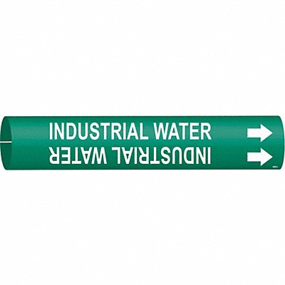 BRADY 4088A Pipe Marker Industrial Water 13/16in H