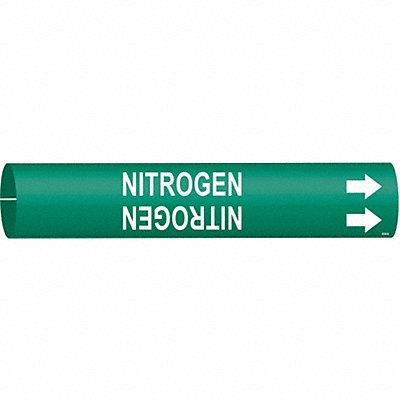 BRADY 4099B Pipe Marker Nitrogen 7/8 in H 7/8 in W