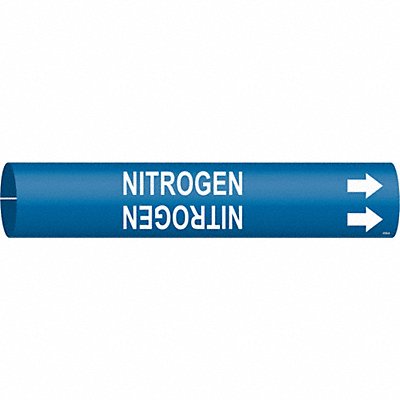 BRADY 4100A Pipe Marker Nitrogen 13/16 in H 4/5 in W