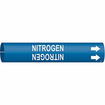 BRADY 4100B Pipe Marker Nitrogen 7/8 in H 7/8 in W